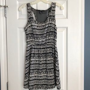 Black and white tribal pattern Forever21 dress